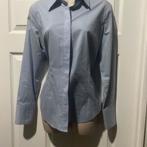 Classic Blue Women’s button down Shirt